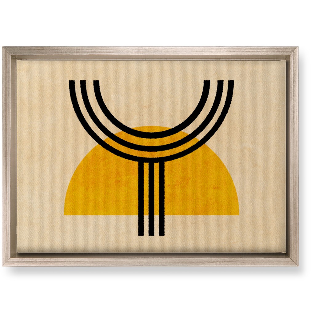 Olympus Abstract - Yellow Wall Art, Metallic, Single piece, Canvas, 10x14, Yellow, Classic Yellow