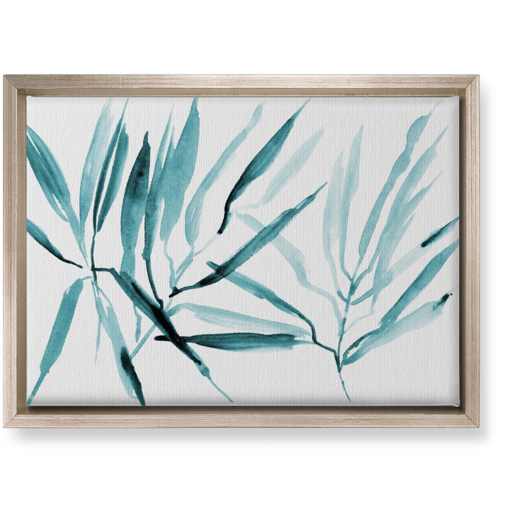Watercolor Tropical Botanicals Wall Art, Metallic, Single piece, Canvas, 10x14, Blue
