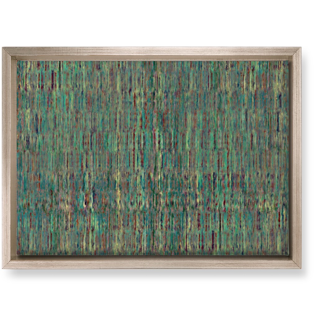 String Theory - Green Wall Art, Metallic, Single piece, Canvas, 10x14, Green, Classic Green