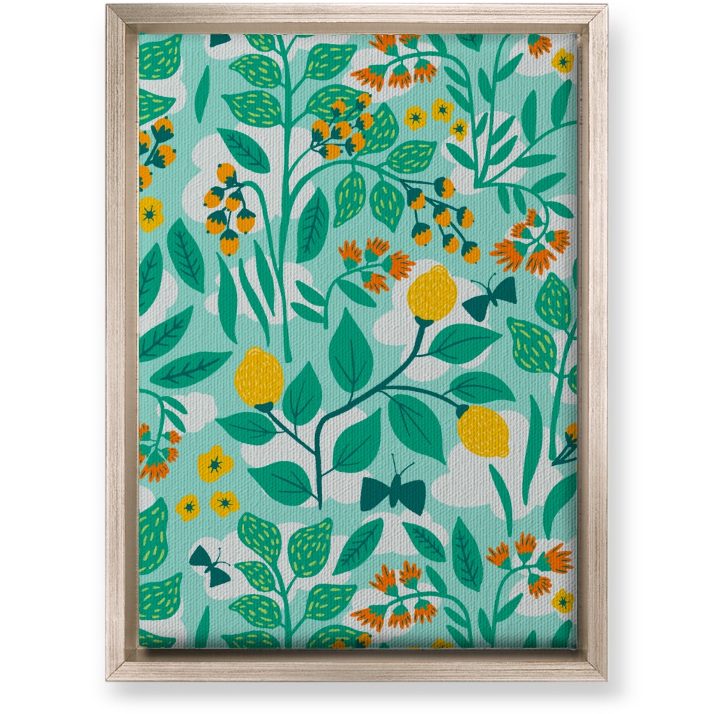 Color Garden - Green Wall Art, Metallic, Single piece, Canvas, 10x14, Green, Classic Green