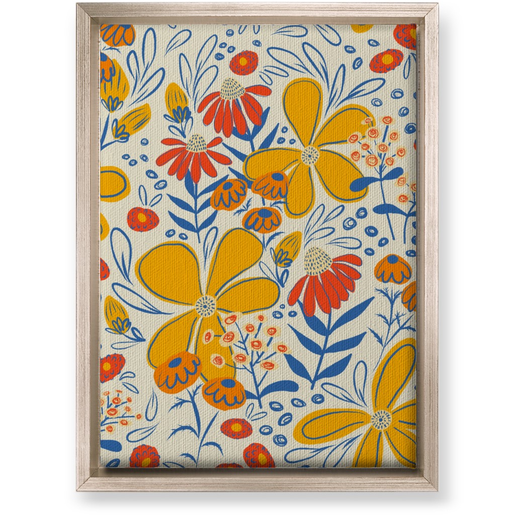 May Flowers - Multi Wall Art, Metallic, Single piece, Canvas, 10x14, Yellow