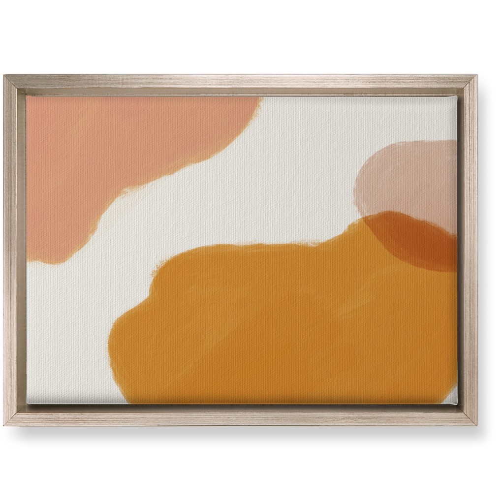 Abstract Shapes - Neutral Wall Art, Metallic, Single piece, Canvas, 10x14, Orange
