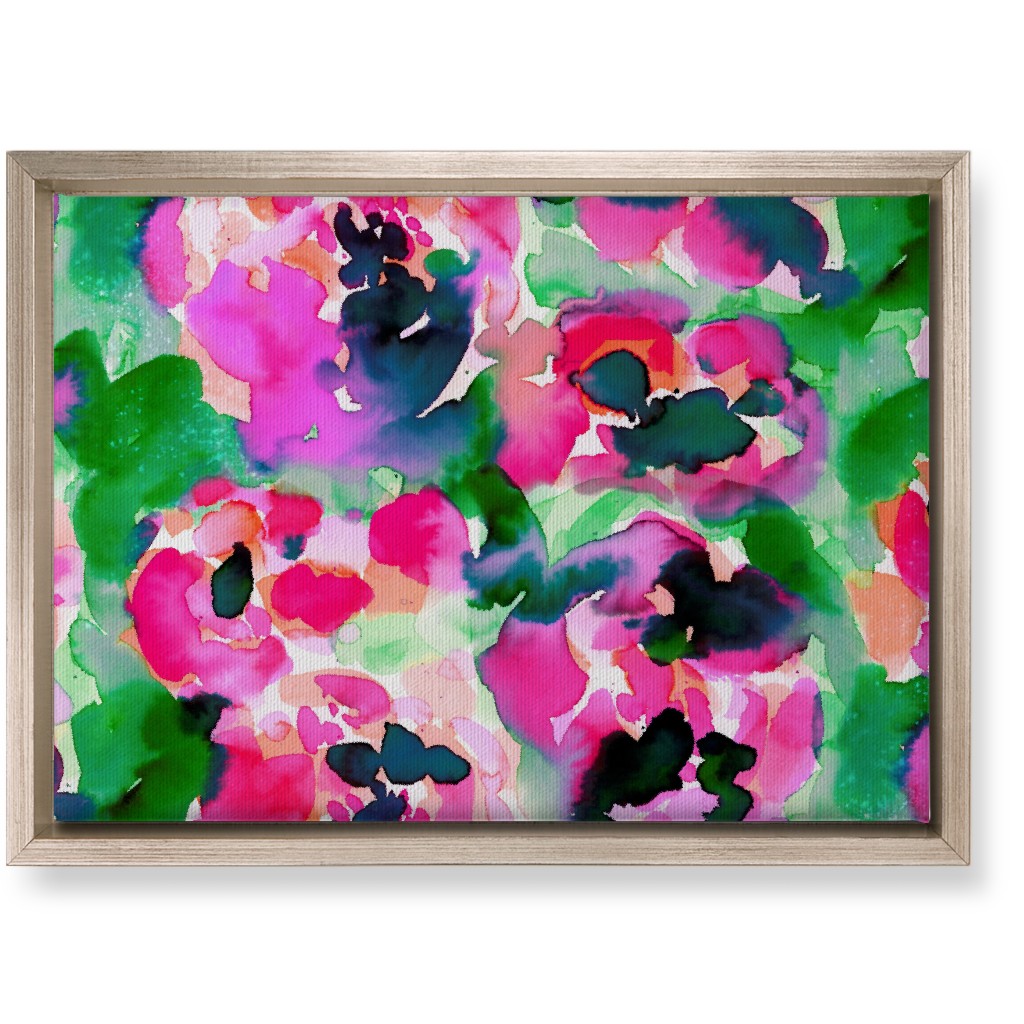 Abstract Flora Watercolor - Multi Wall Art, Metallic, Single piece, Canvas, 10x14, Multicolor