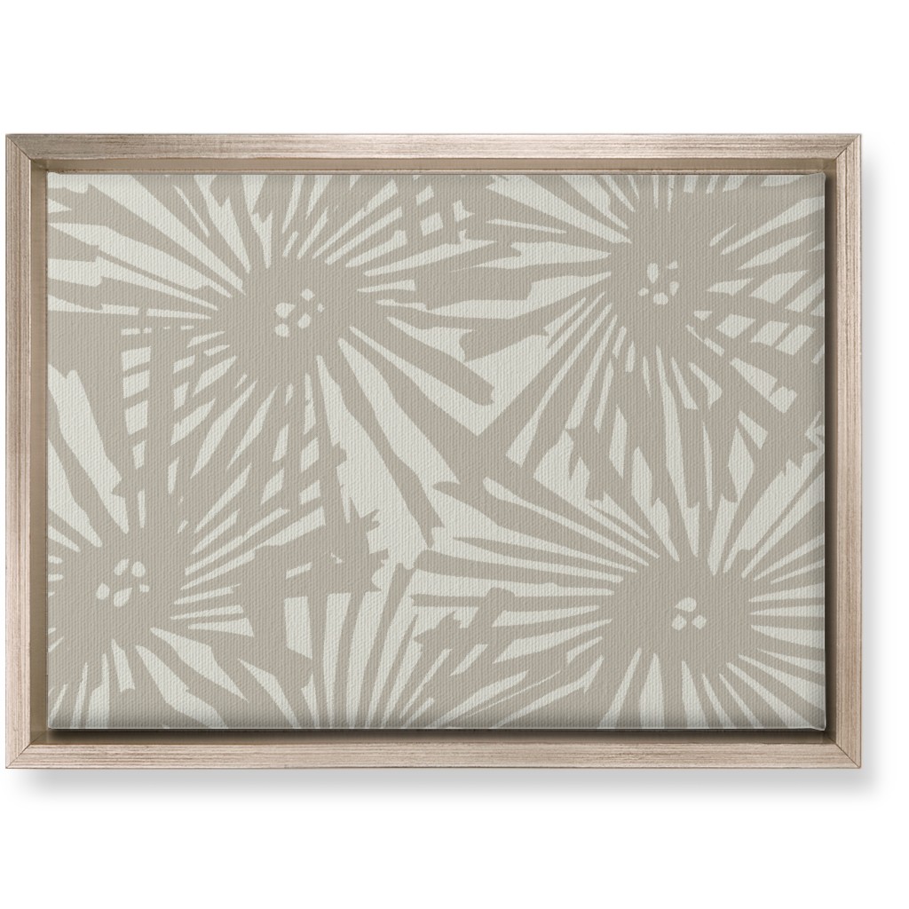 Large Cactus Flower Bloom - Beige Wall Art, Metallic, Single piece, Canvas, 10x14, Beige, Pearl