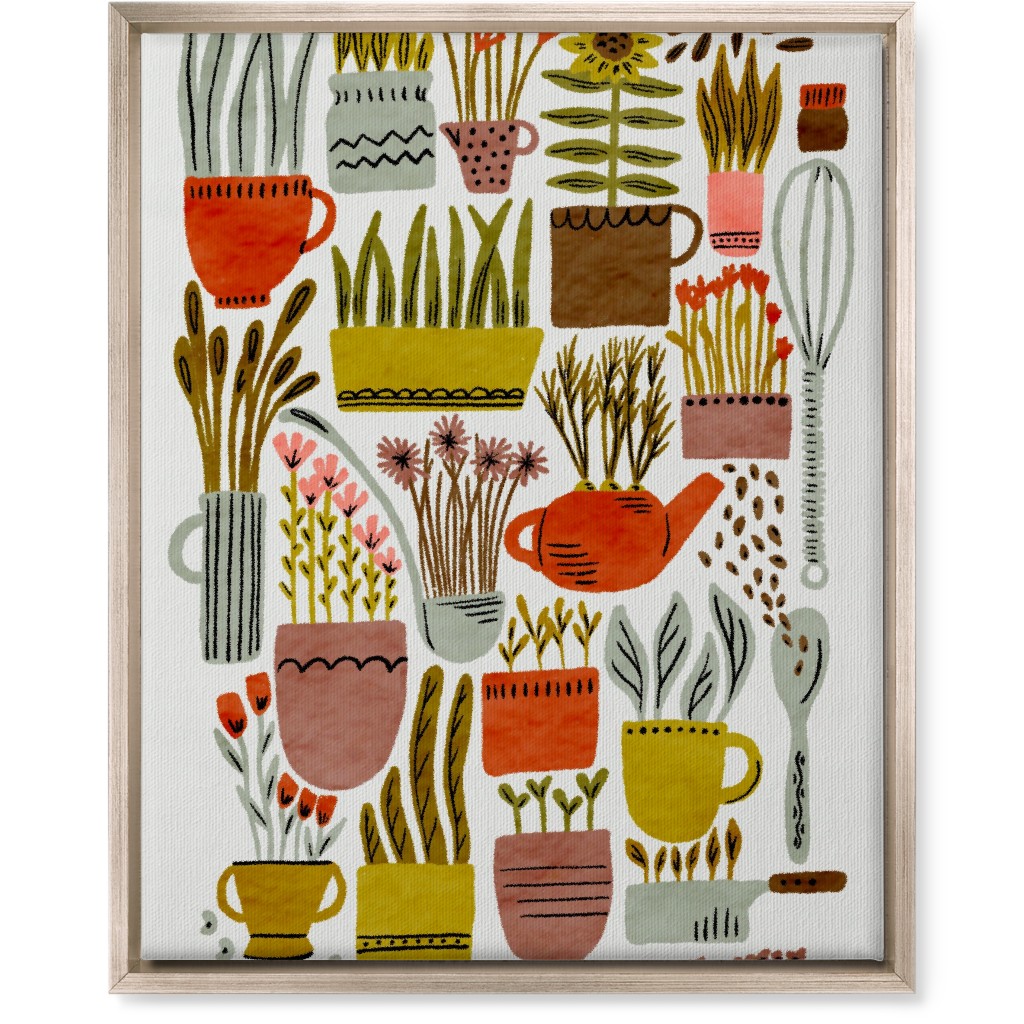 Kitchen Garden - Multi Wall Art, Metallic, Single piece, Canvas, 16x20, Multicolor