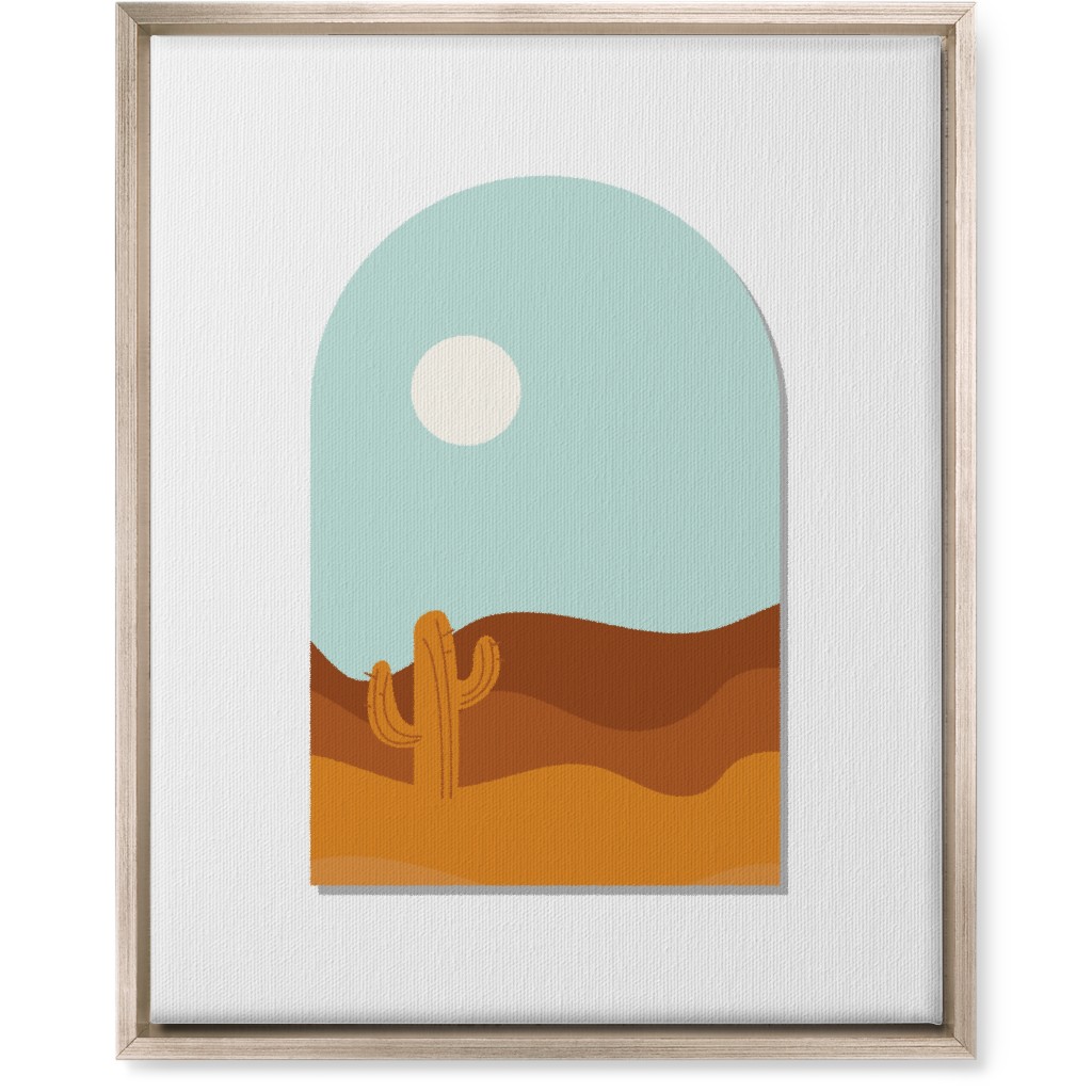 Abstract Landscapes in Windows Wall Art, Metallic, Single piece, Canvas, 16x20, Multicolor, Tawny