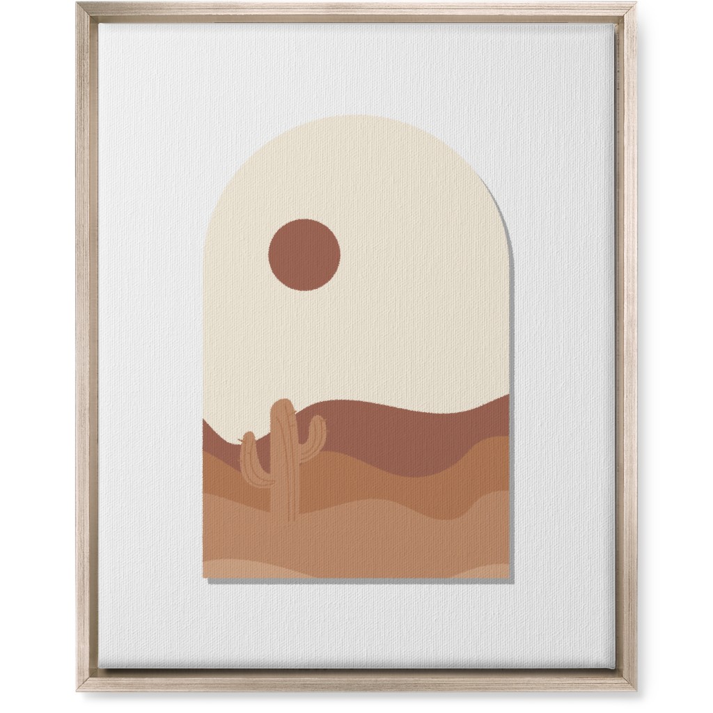 Abstract Landscapes in Windows Wall Art, Metallic, Single piece, Canvas, 16x20, Multicolor, Antique White