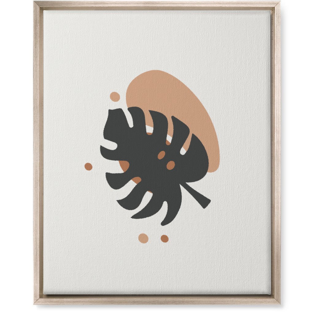 Shapes and Fern Leaf Iii Wall Art, Metallic, Single piece, Canvas, 16x20, Multicolor, Pueblo