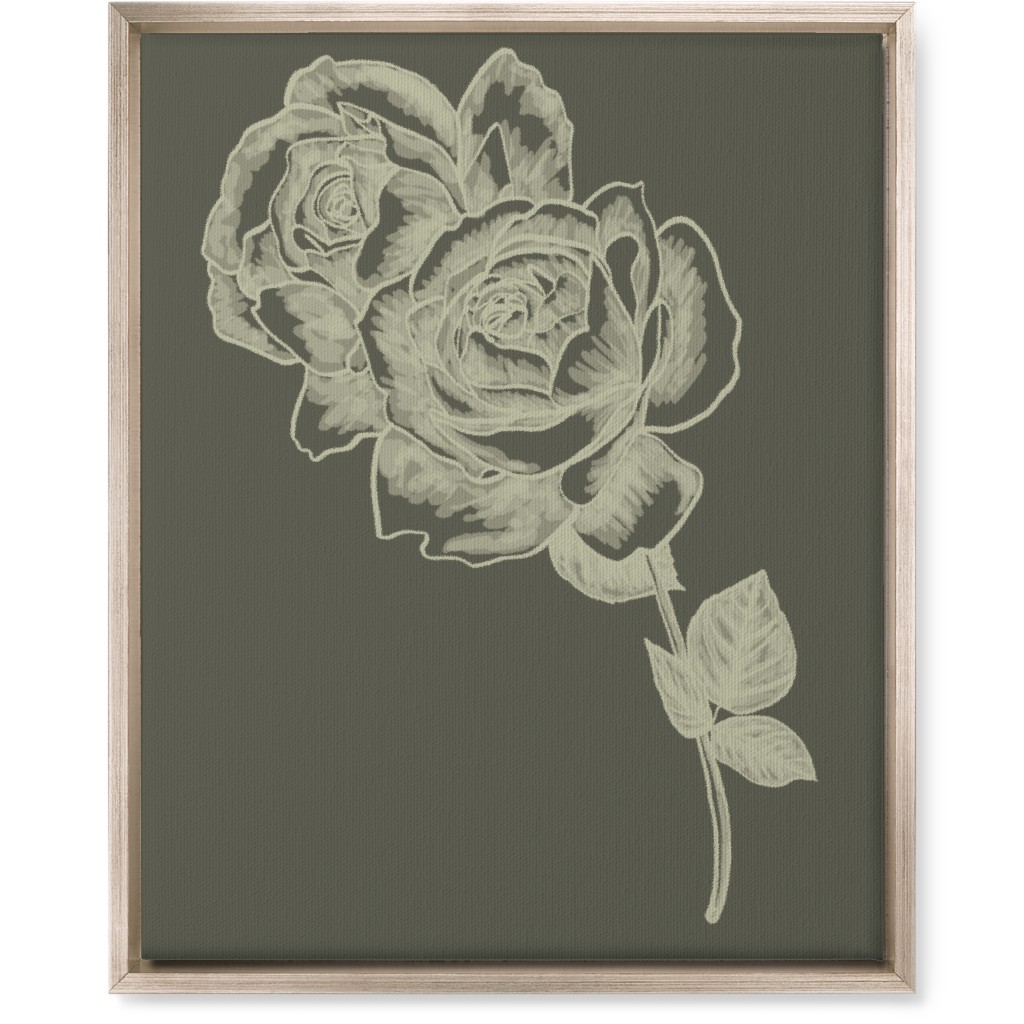 Rose - Neutral Wall Art, Metallic, Single piece, Canvas, 16x20, Brown