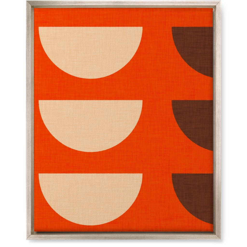Half Moon Wall Art, Metallic, Single piece, Canvas, 16x20, Red