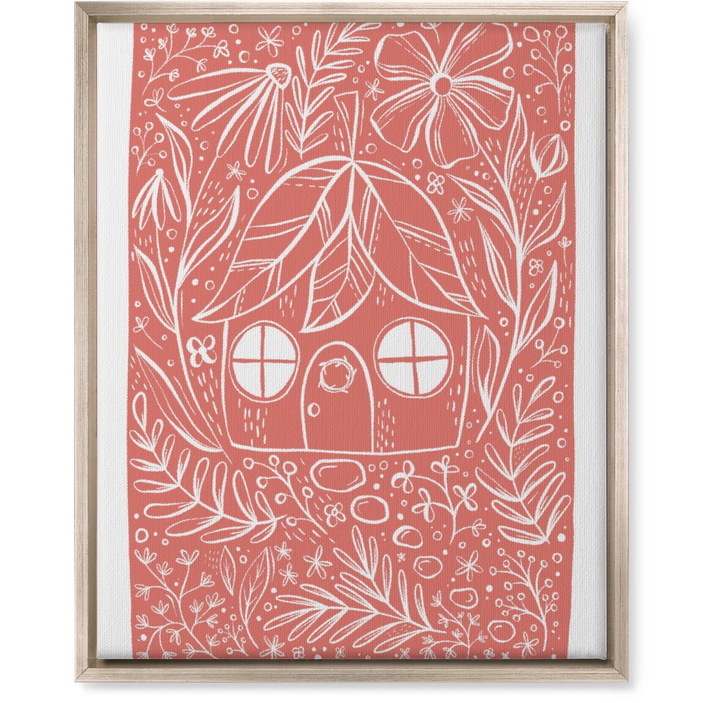 Fairy House - Pink Wall Art, Metallic, Single piece, Canvas, 16x20, Pink