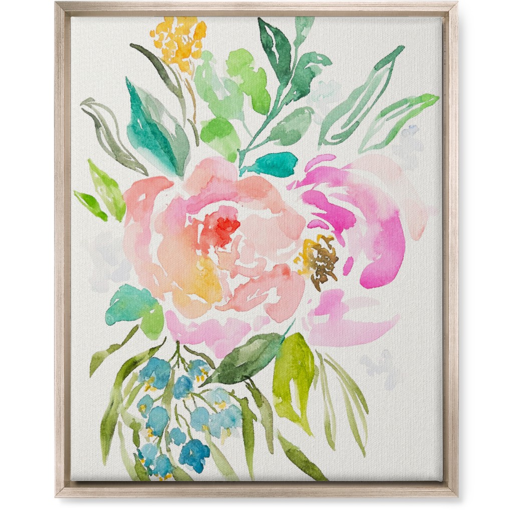 Joyous - Pink Wall Art, Metallic, Single piece, Canvas, 16x20, Multicolor