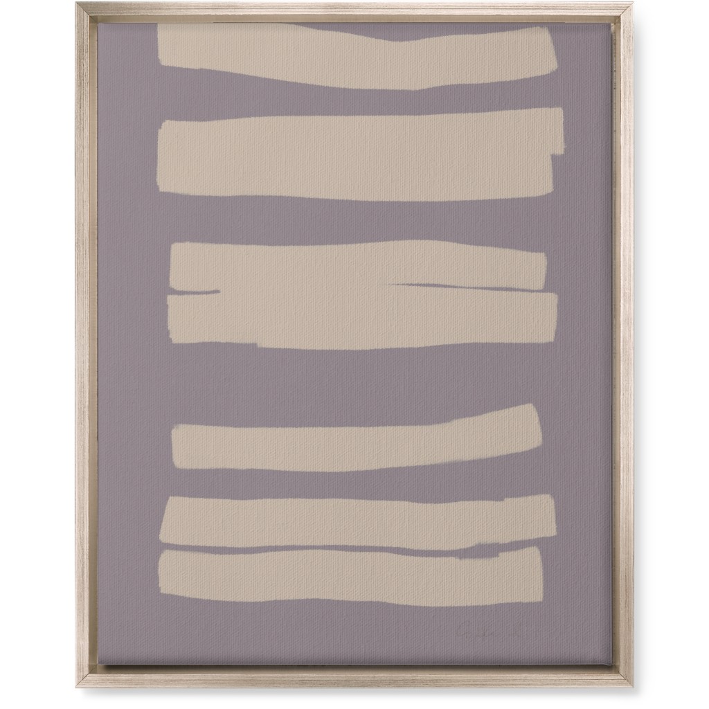 Bold Stripes Abstract Ii Wall Art, Metallic, Single piece, Canvas, 16x20, Purple
