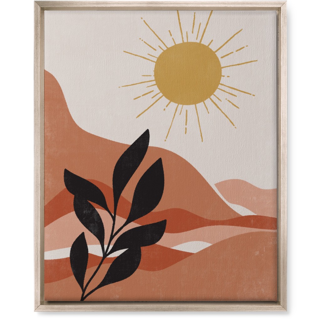 Earthen Landscape - Terracotta Wall Art, Metallic, Single piece, Canvas, 16x20, Pink