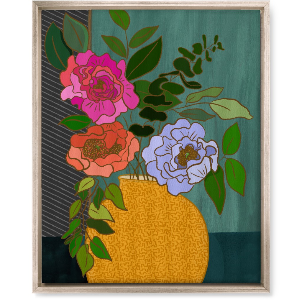 April - Multi Wall Art, Metallic, Single piece, Canvas, 16x20, Multicolor