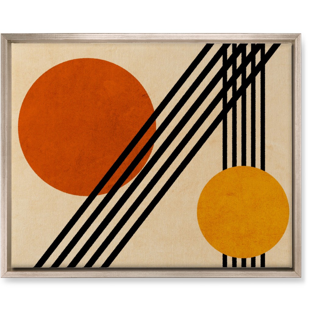 Orbs Abstract Wall Art, Metallic, Single piece, Canvas, 16x20, Orange