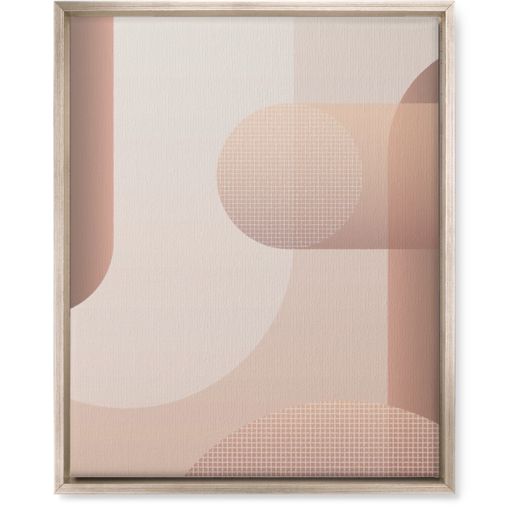 Geometric Curves - Neutral Wall Art, Metallic, Single piece, Canvas, 16x20, Pink, Bright Pink