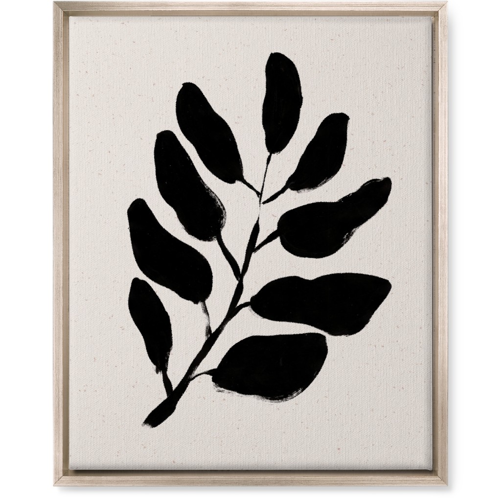 Acryl Leaf - Neutral Wall Art, Metallic, Single piece, Canvas, 16x20, Beige