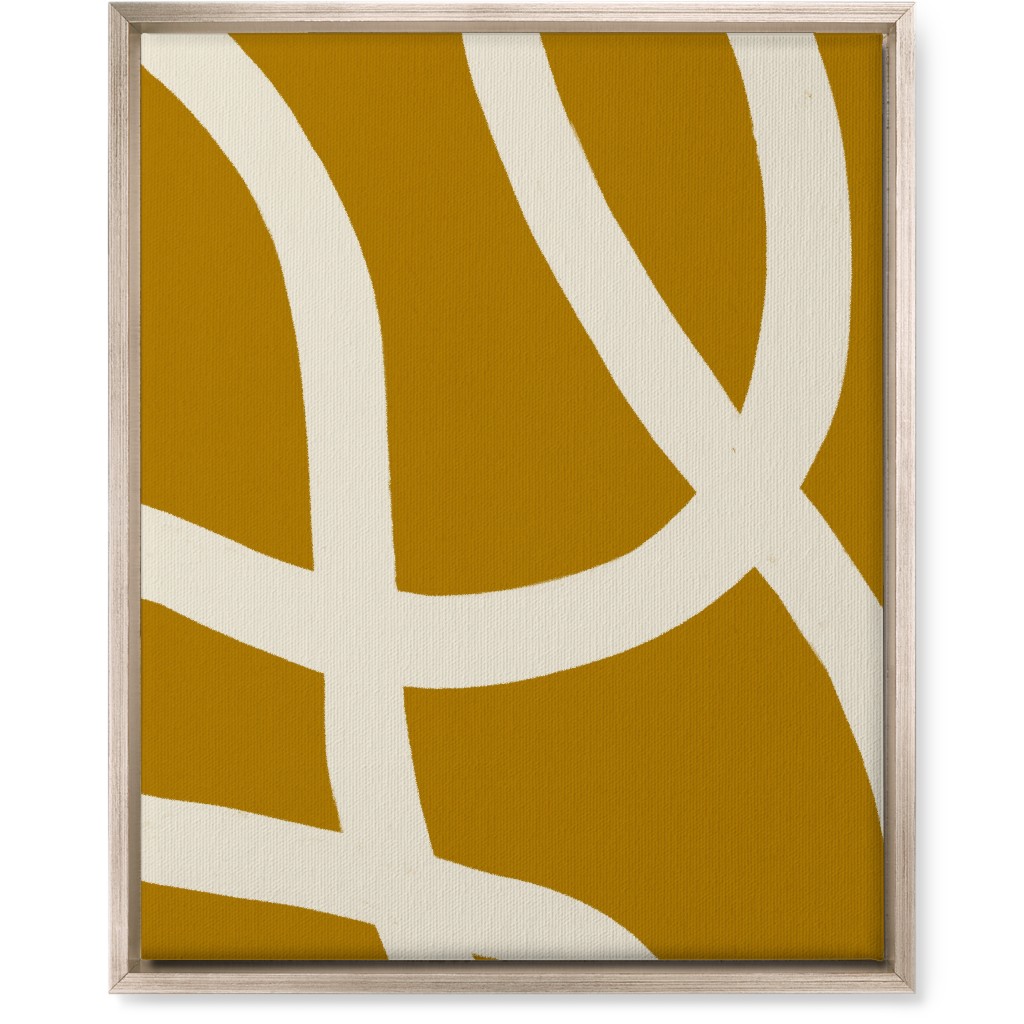 Tangled Brush Strokes I Wall Art, Metallic, Single piece, Canvas, 16x20, Yellow