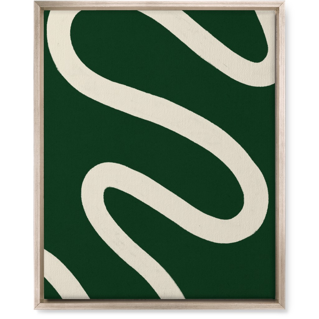 Tangled Brush Strokes Ii Wall Art, Metallic, Single piece, Canvas, 16x20, Green, Kale