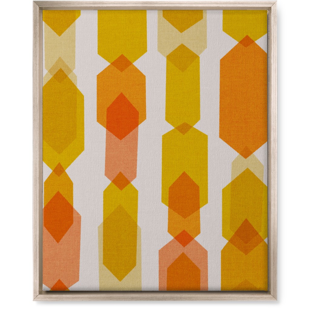 Elements Columns Wall Art, Metallic, Single piece, Canvas, 16x20, Orange