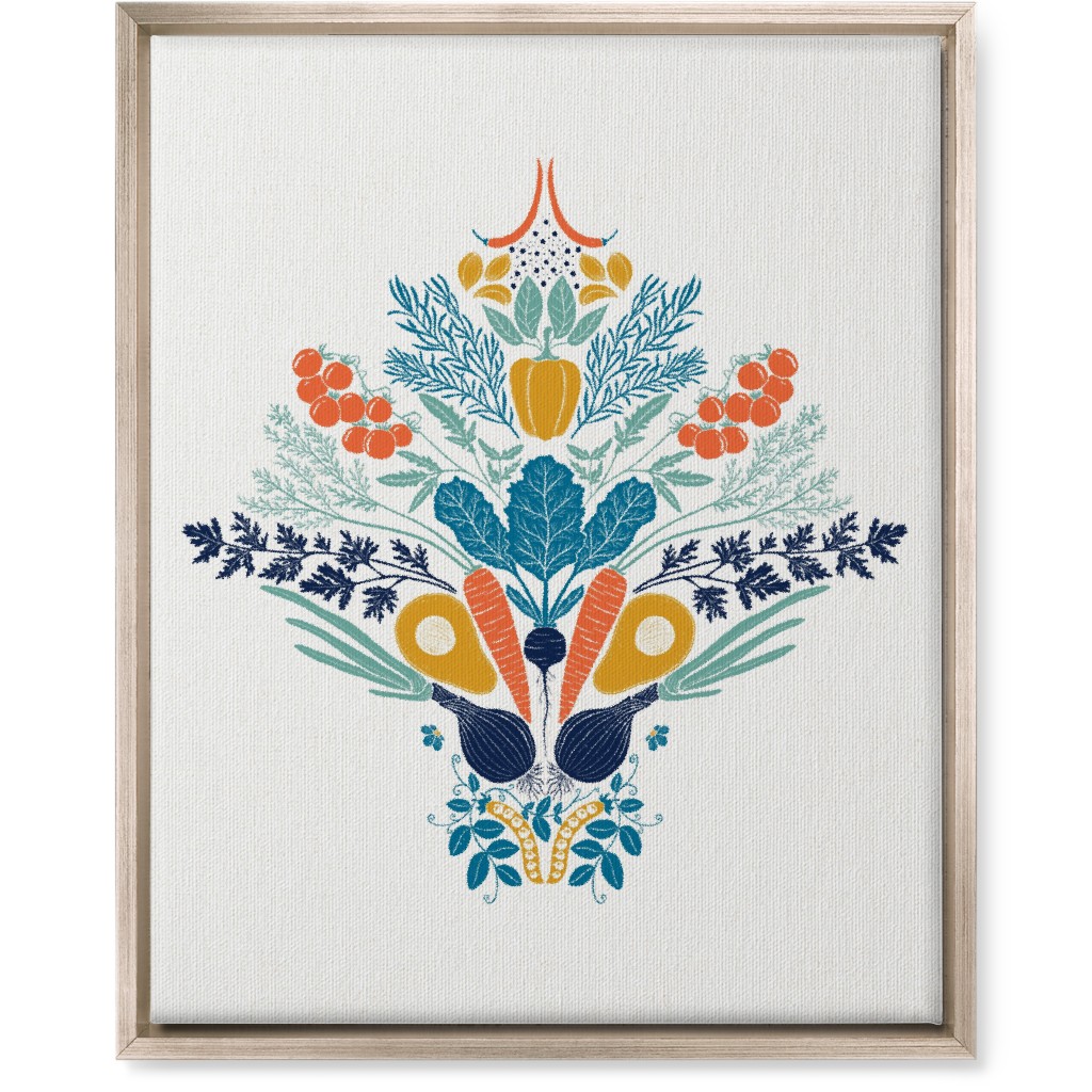 Vegatables Wall Art, Metallic, Single piece, Canvas, 16x20, Multicolor