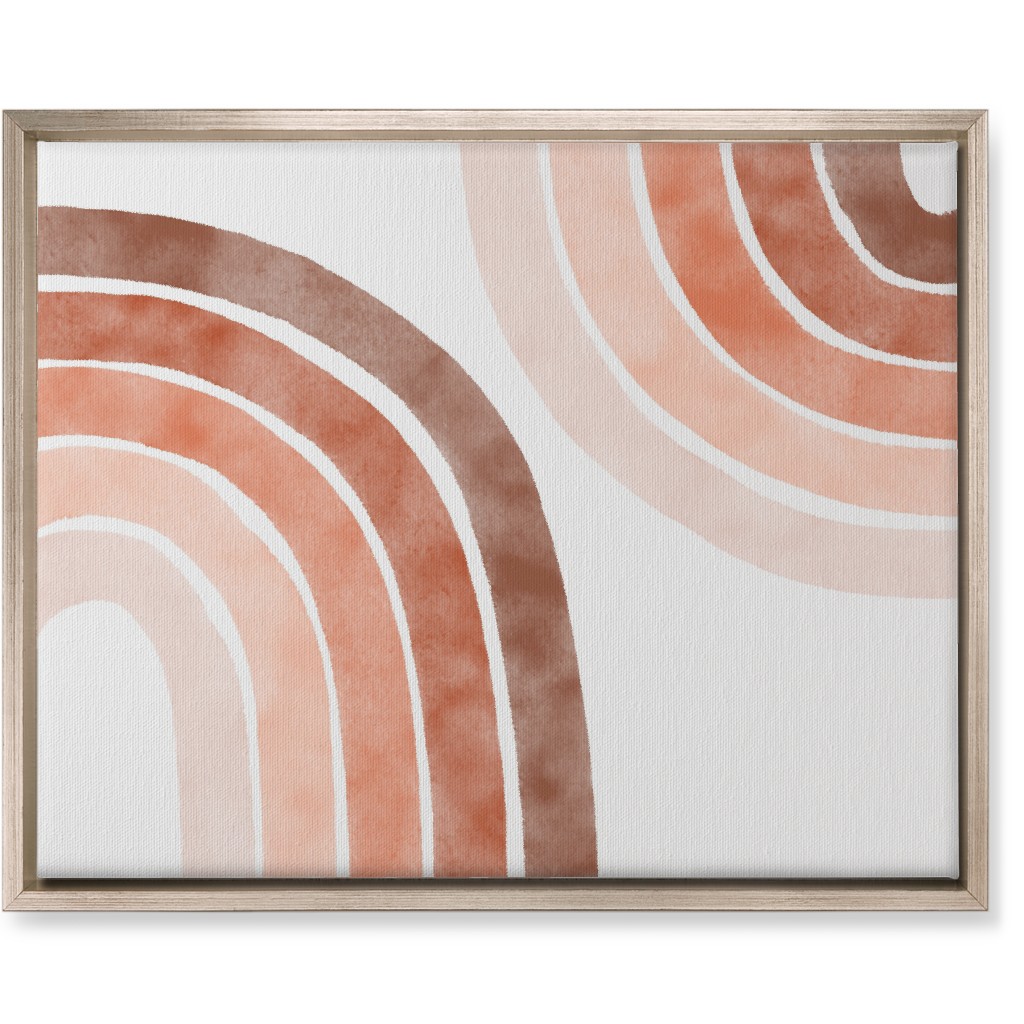 Boho Rainbows - Warm Neutral Wall Art, Metallic, Single piece, Canvas, 16x20, Pink