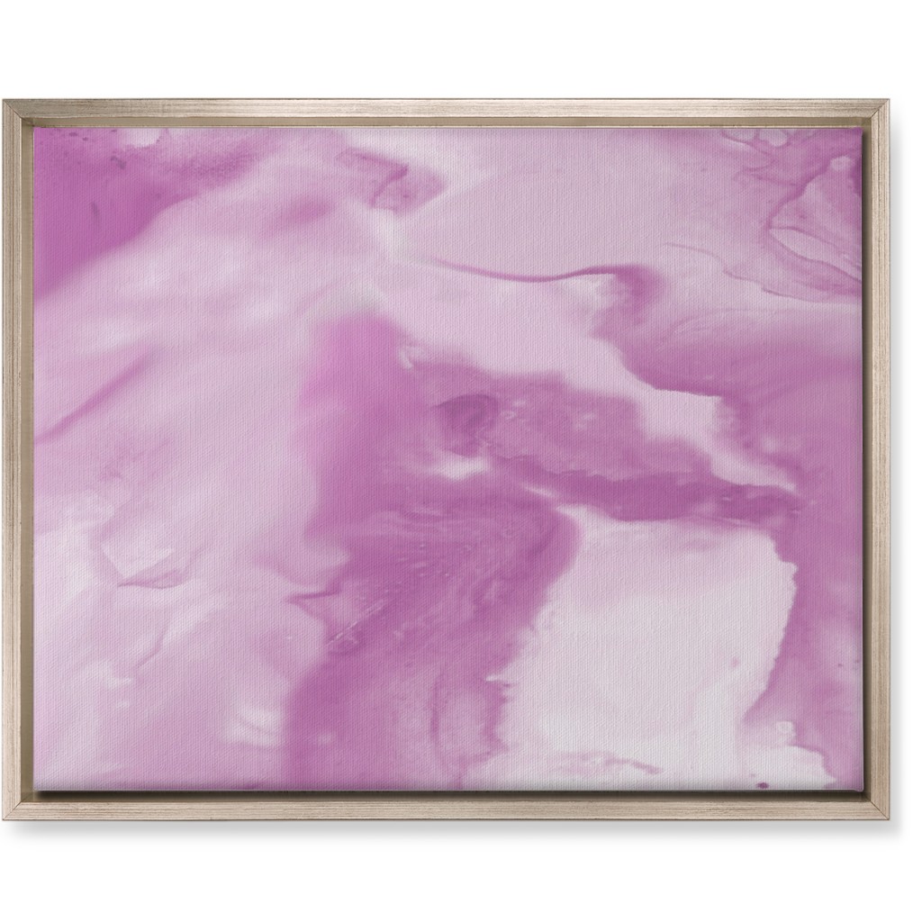 Abstract Watercolor Marble Wall Art, Metallic, Single piece, Canvas, 16x20, Purple