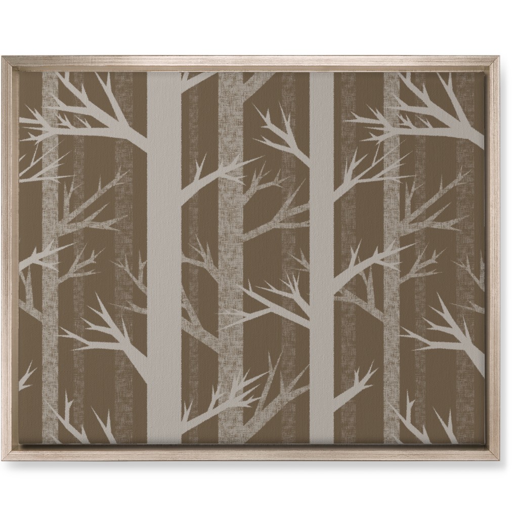 Winter Woods - Fawn Wall Art, Metallic, Single piece, Canvas, 16x20, Brown, Brown