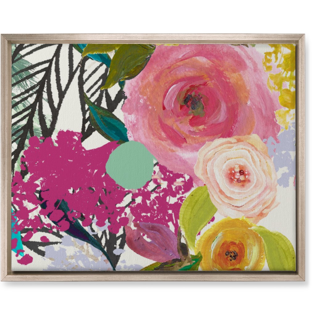 Autumn Blooms - Bright Wall Art, Metallic, Single piece, Canvas, 16x20, Multicolor