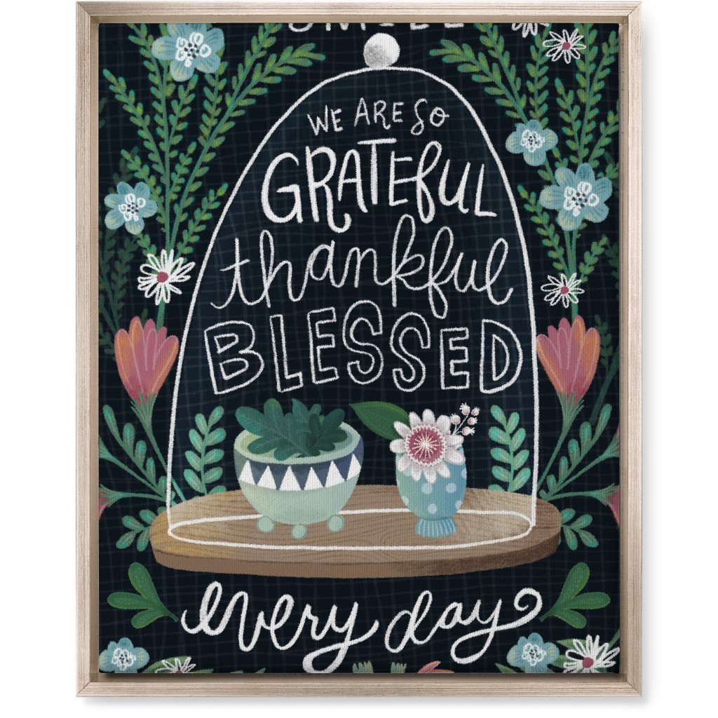 Grateful Every Day - Multi Wall Art, Metallic, Single piece, Canvas, 16x20, Multicolor