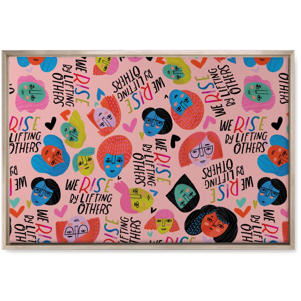 We Rise By Lifting Others - Multi Wall Art, Metallic, Single piece, Canvas, 20x30, Multicolor