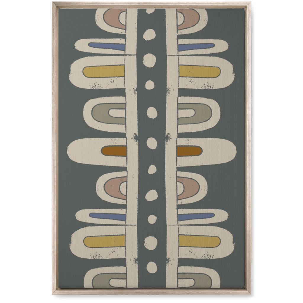 Hills Block Wall Art, Metallic, Single piece, Canvas, 20x30, Gray, Metal