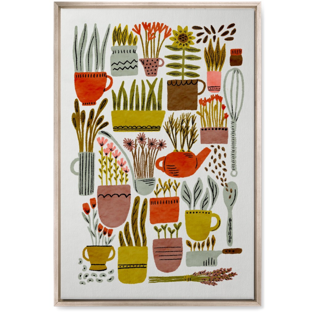 Kitchen Garden - Multi Wall Art, Metallic, Single piece, Canvas, 20x30, Multicolor