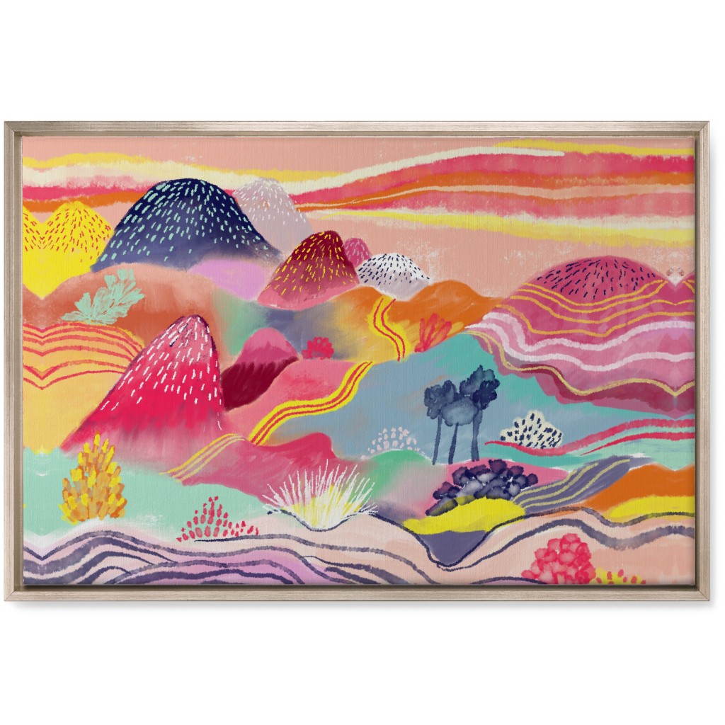 Dreamy Hills - Vibrant Wall Art, Metallic, Single piece, Canvas, 20x30, Multicolor