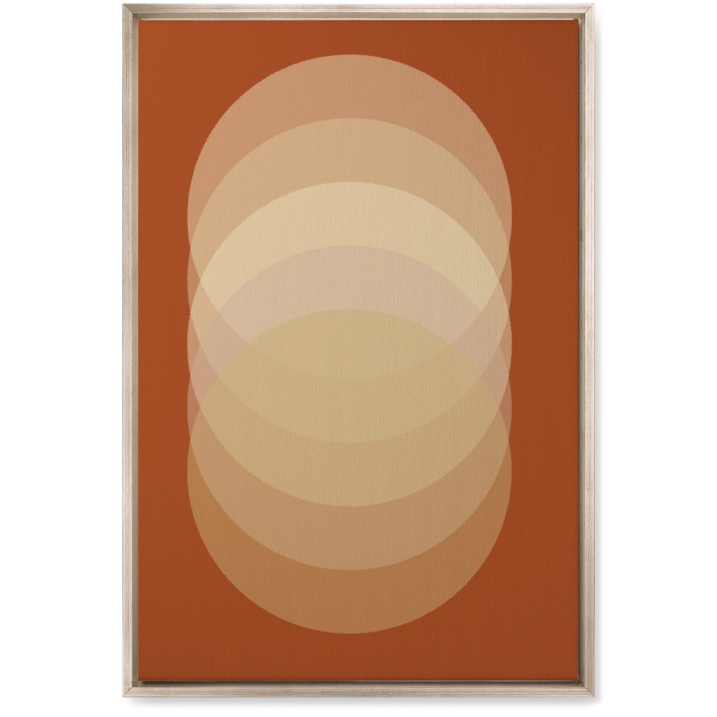 Abstract Sunrise - Orange Wall Art, Metallic, Single piece, Canvas, 20x30, Orange