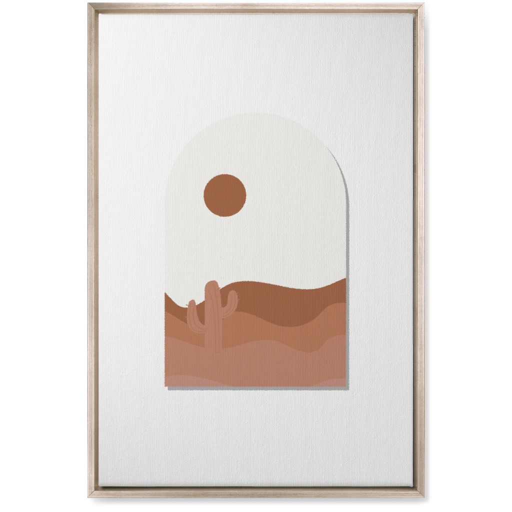 Abstract Landscapes in Windows Wall Art, Metallic, Single piece, Canvas, 20x30, Pink, White