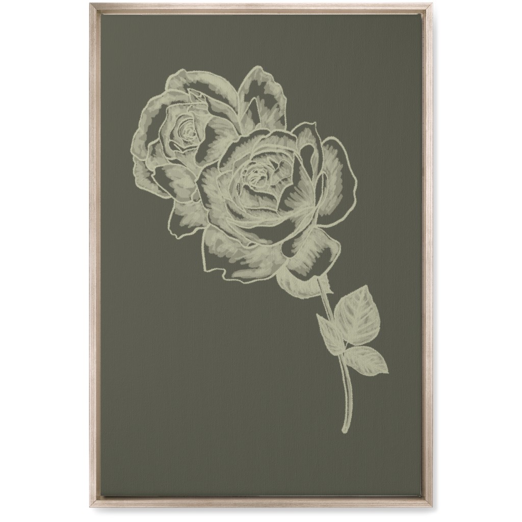 Rose - Neutral Wall Art, Metallic, Single piece, Canvas, 20x30, Brown