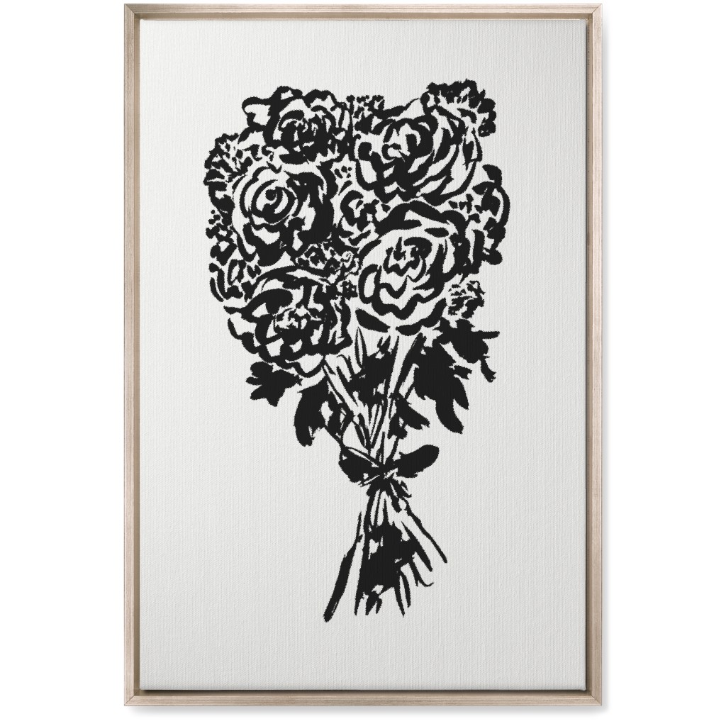Summer Bouquet Wall Art, Metallic, Single piece, Canvas, 20x30, White