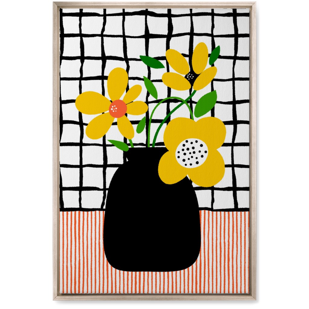 Happy Florals - Multi Wall Art, Metallic, Single piece, Canvas, 20x30, Multicolor