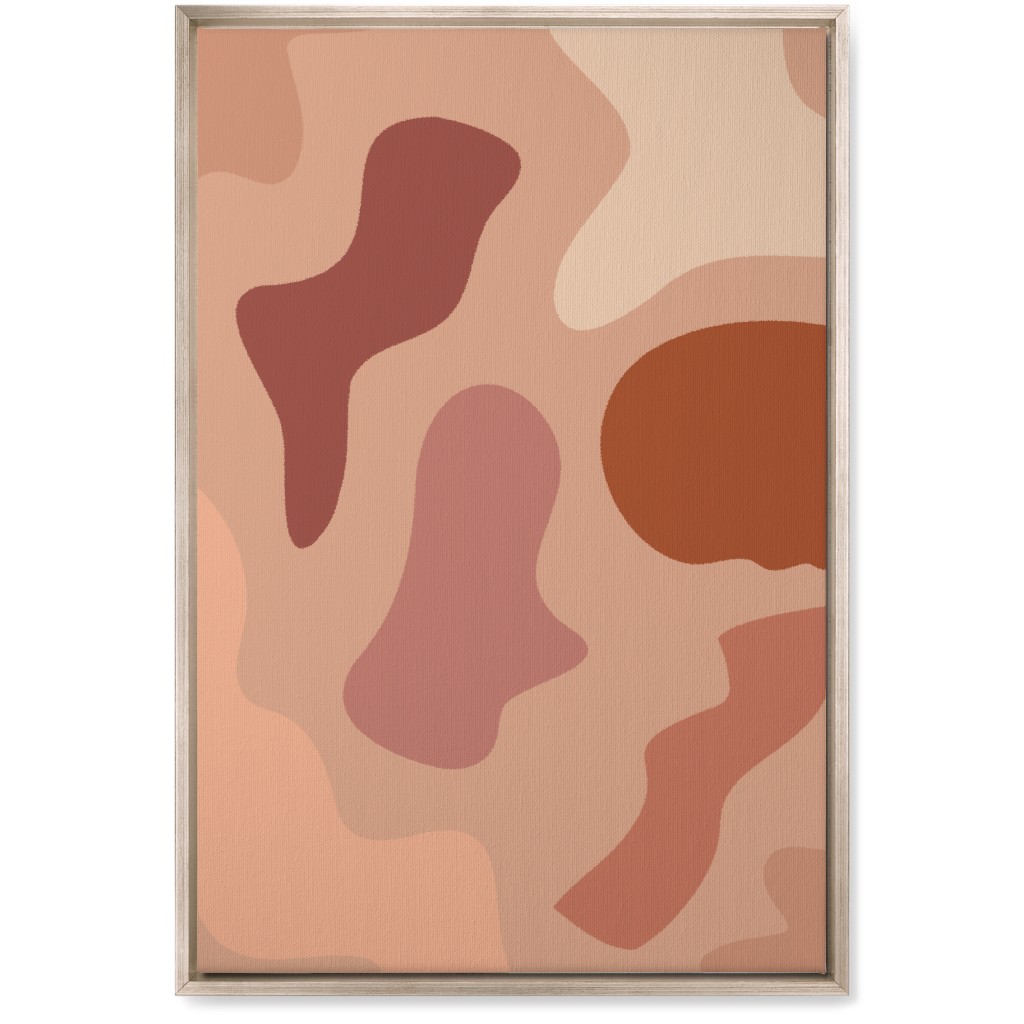 Modern Abstract Canyon - Warm Wall Art, Metallic, Single piece, Canvas, 20x30, Pink