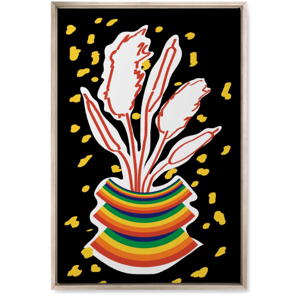 Modern Floral Canvas Wall Art For Bedrooms