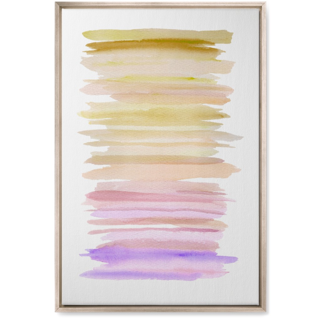 Watercolor Ocean Seashore Wall Art, Metallic, Single piece, Canvas, 20x30, Purple