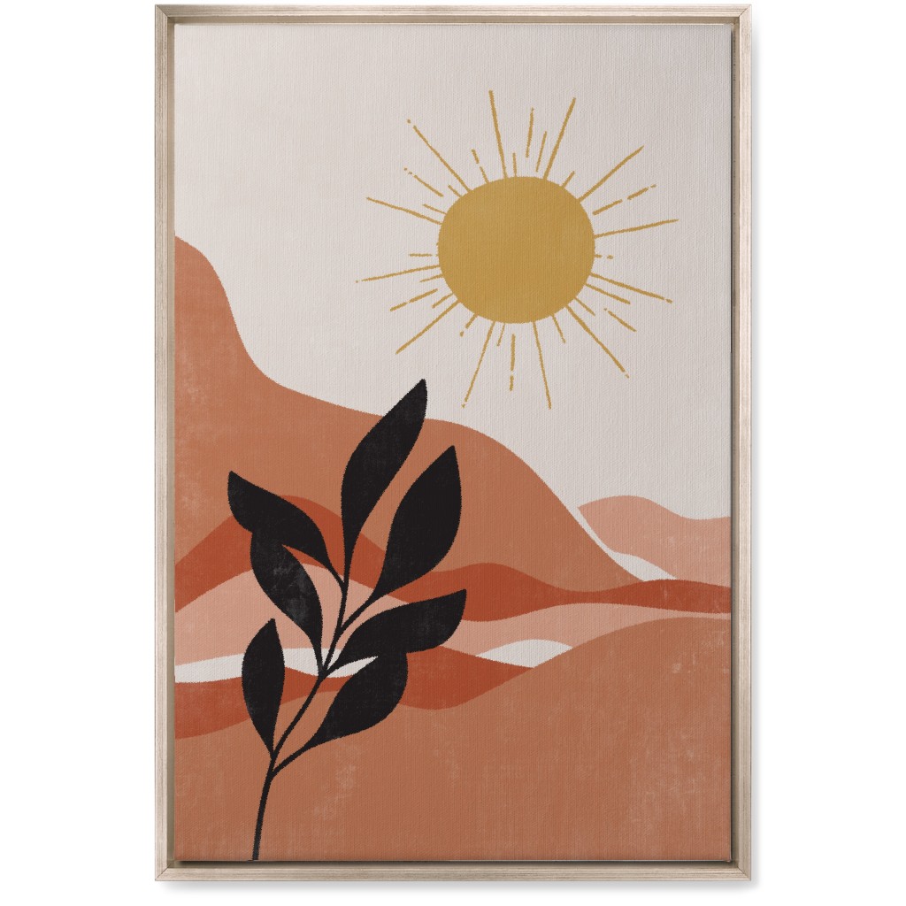 Earthen Landscape - Terracotta Wall Art, Metallic, Single piece, Canvas, 20x30, Pink