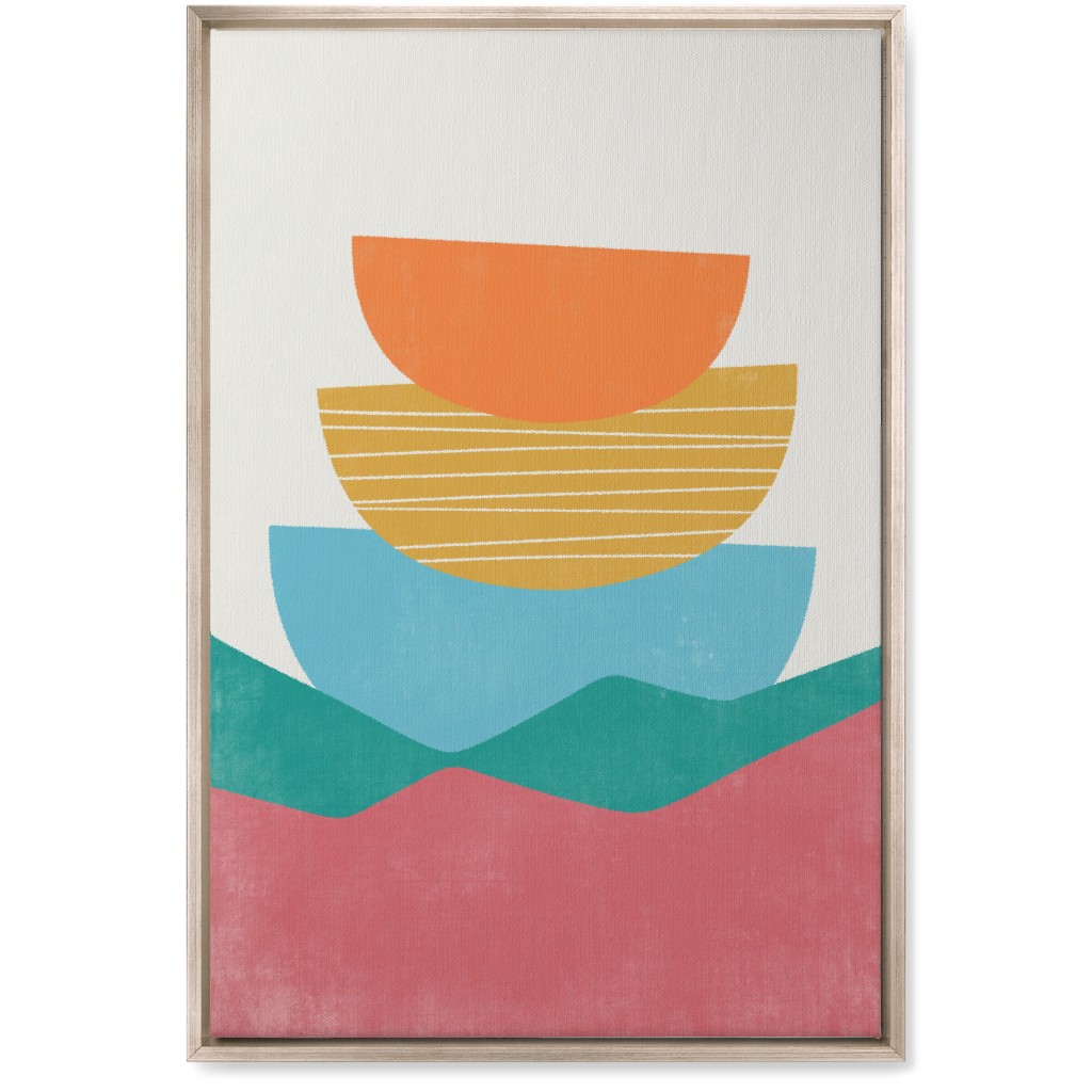 Flourish Abstract - Multi Wall Art, Metallic, Single piece, Canvas, 20x30, Multicolor