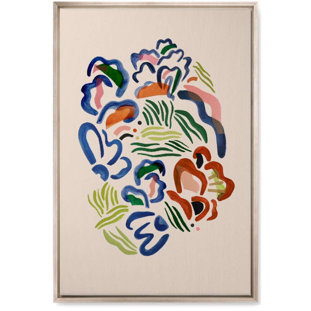 Garden Watercolor - Multi Wall Art, Metallic, Single piece, Canvas, 20x30, Multicolor