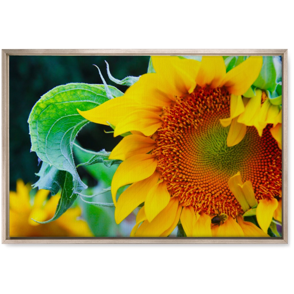 Big Sunflower - Yellow Wall Art, Metallic, Single piece, Canvas, 20x30, Yellow