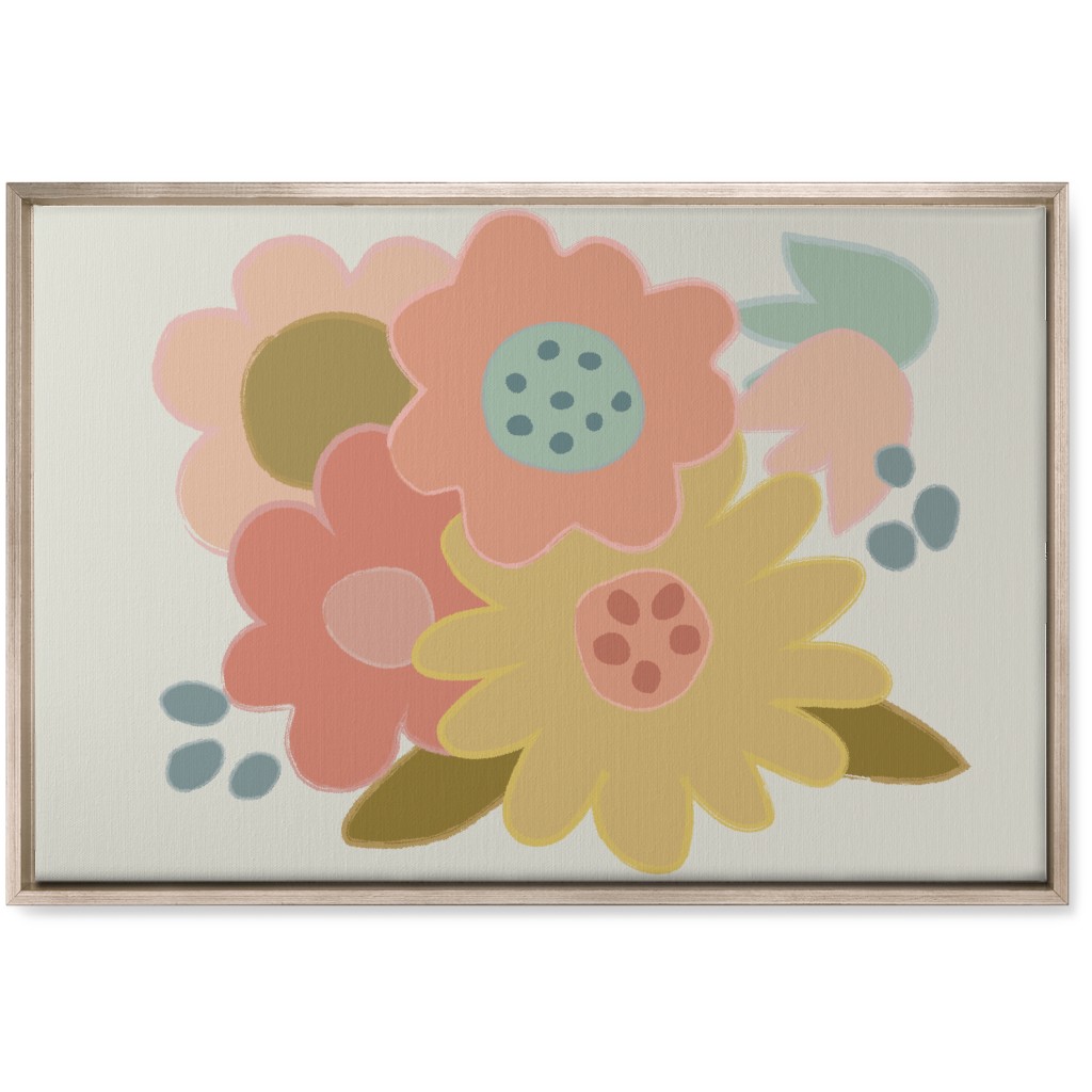 Bold Flowers - Bright Wall Art, Metallic, Single piece, Canvas, 20x30, Multicolor