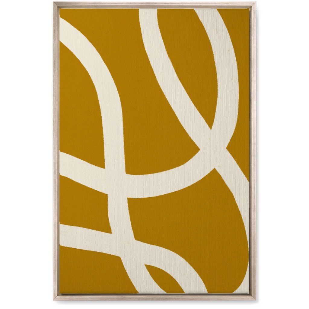 Tangled Brush Strokes I Wall Art, Metallic, Single piece, Canvas, 20x30, Yellow