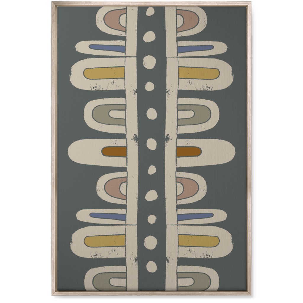 Hills Block Wall Art, Metallic, Single piece, Canvas, 24x36, Gray, Metal